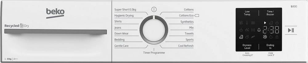 Beko BMN3T3823W 8kg Heat Pump Tumble Dryer - Image 4