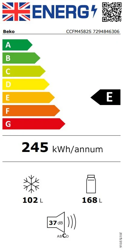 Beko CCFM4582S Freestanding Fridge Freezer - Image 8