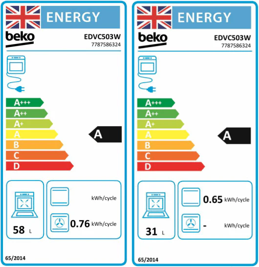 Beko EDVC503W Freestanding Electric Cooker - Image 5