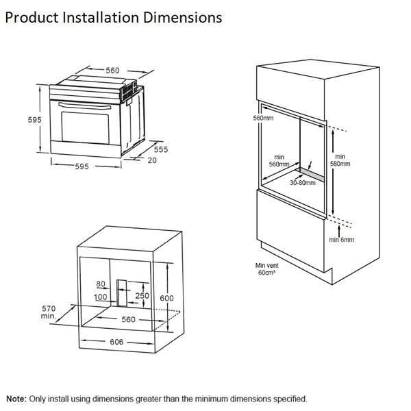 Belling BI603MFPY Built In Electric Single Oven - Image 5