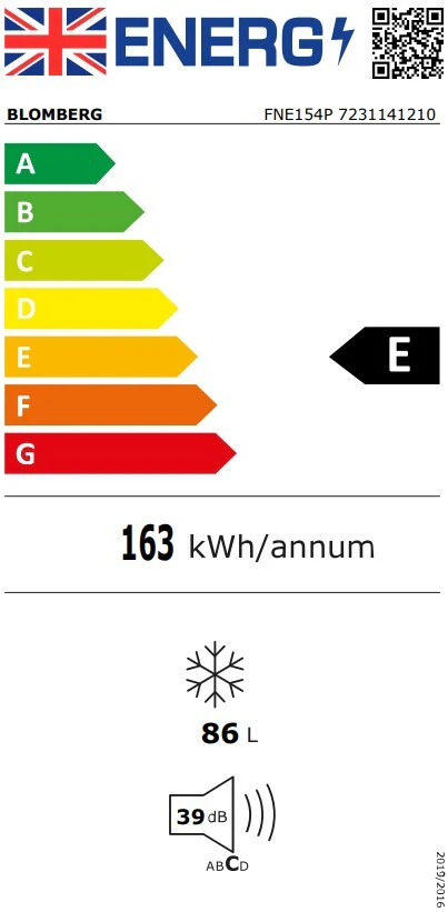Blomberg FNE154P Freestanding Under Counter Freezer - Image 4