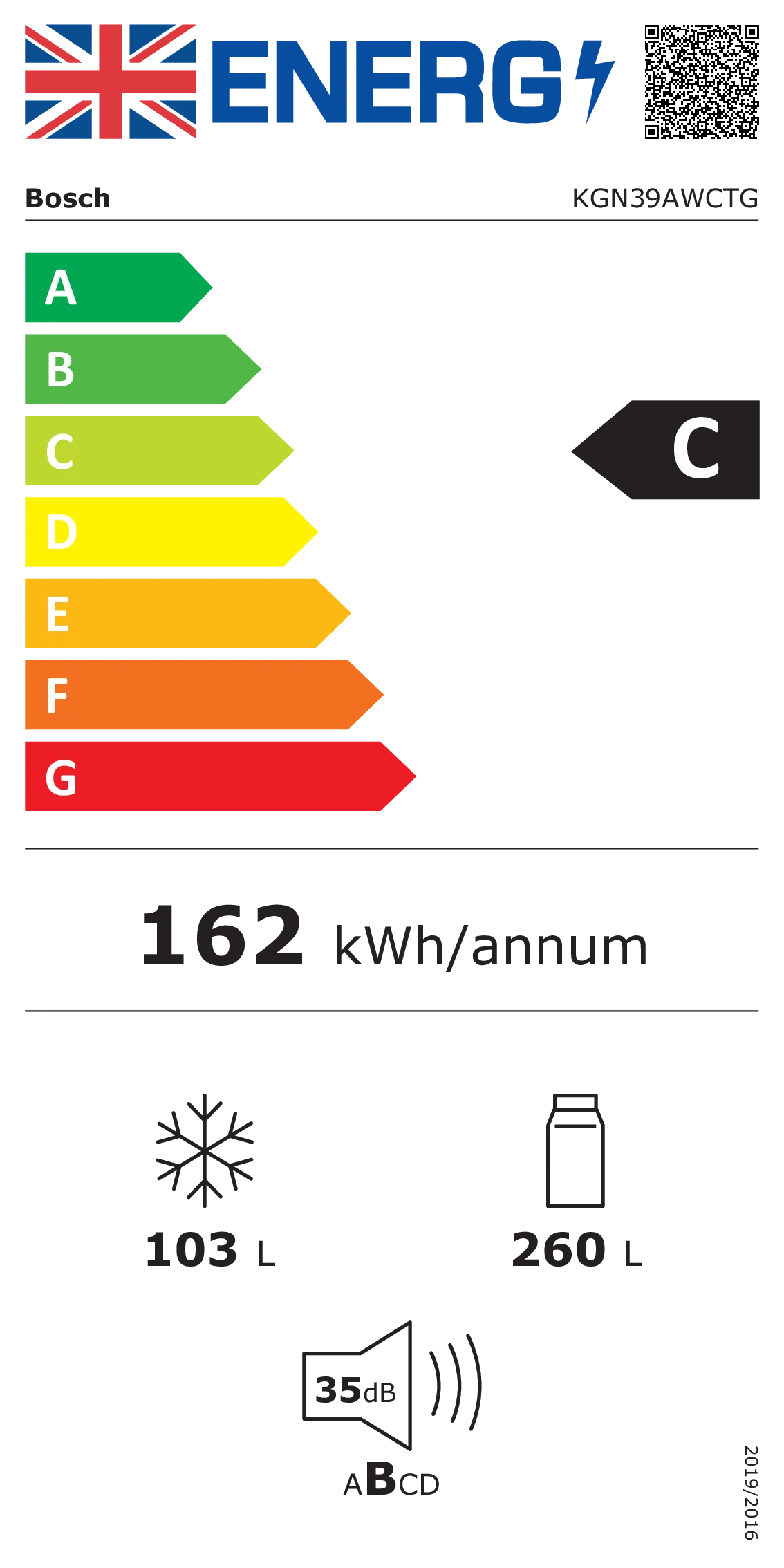 Bosch KGN39AWCTG Freestanding Fridge Freezer - Image 9