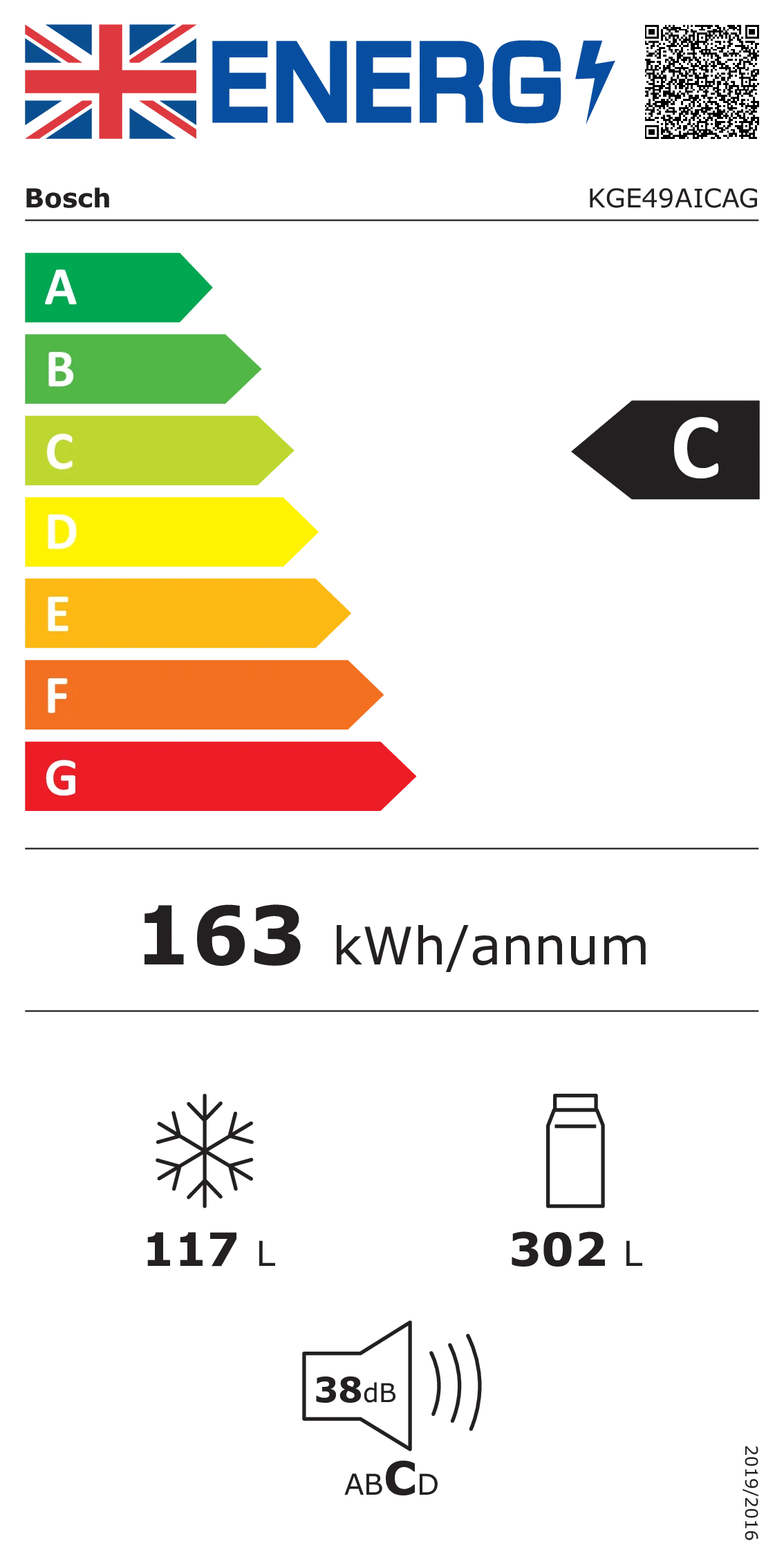 Bosch KGE49AICAG Freestanding Fridge Freezer - Image 8
