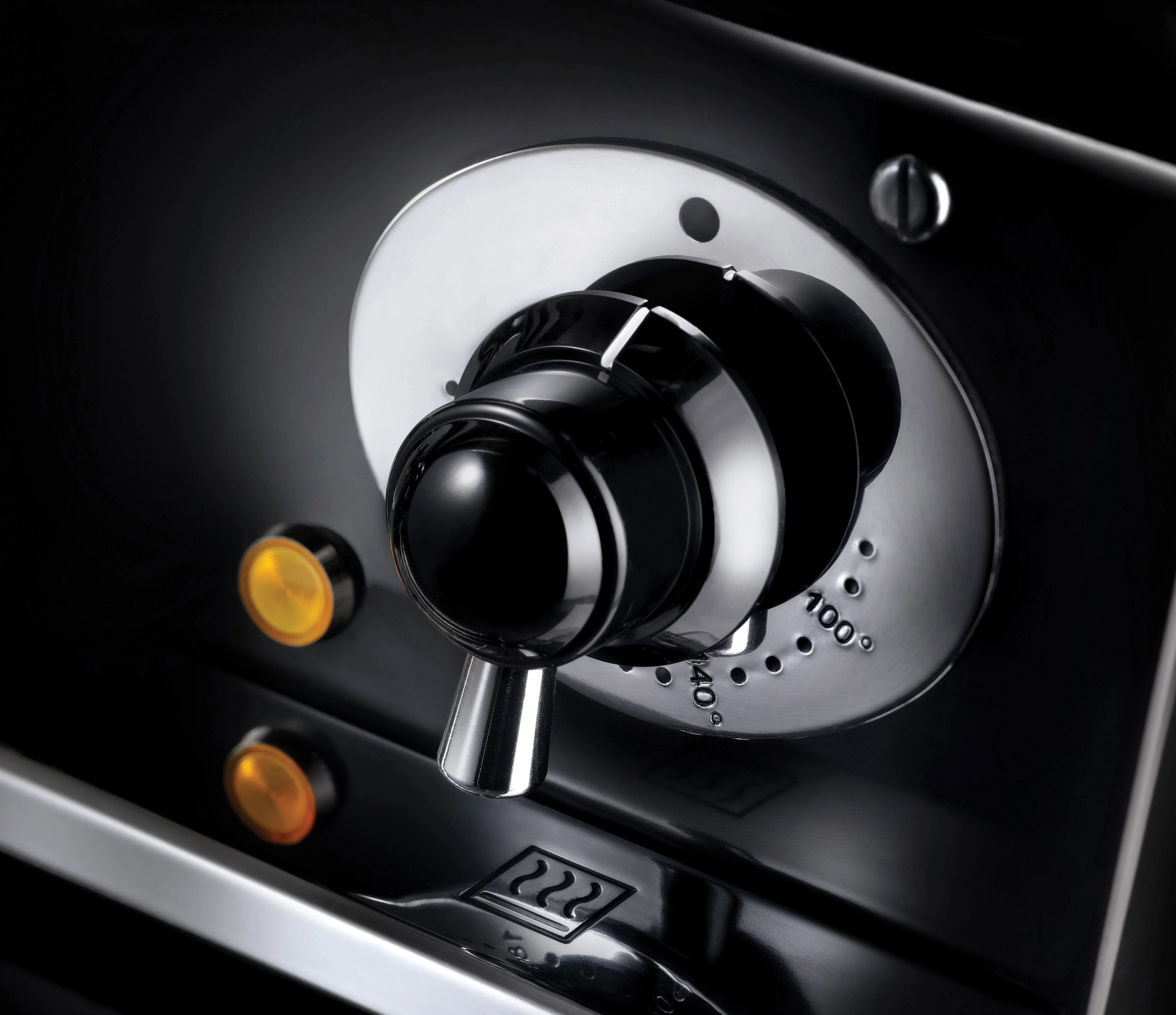 Falcon Deluxe 90cm Dual Fuel Range Cooker Black with Chrome - Image 3