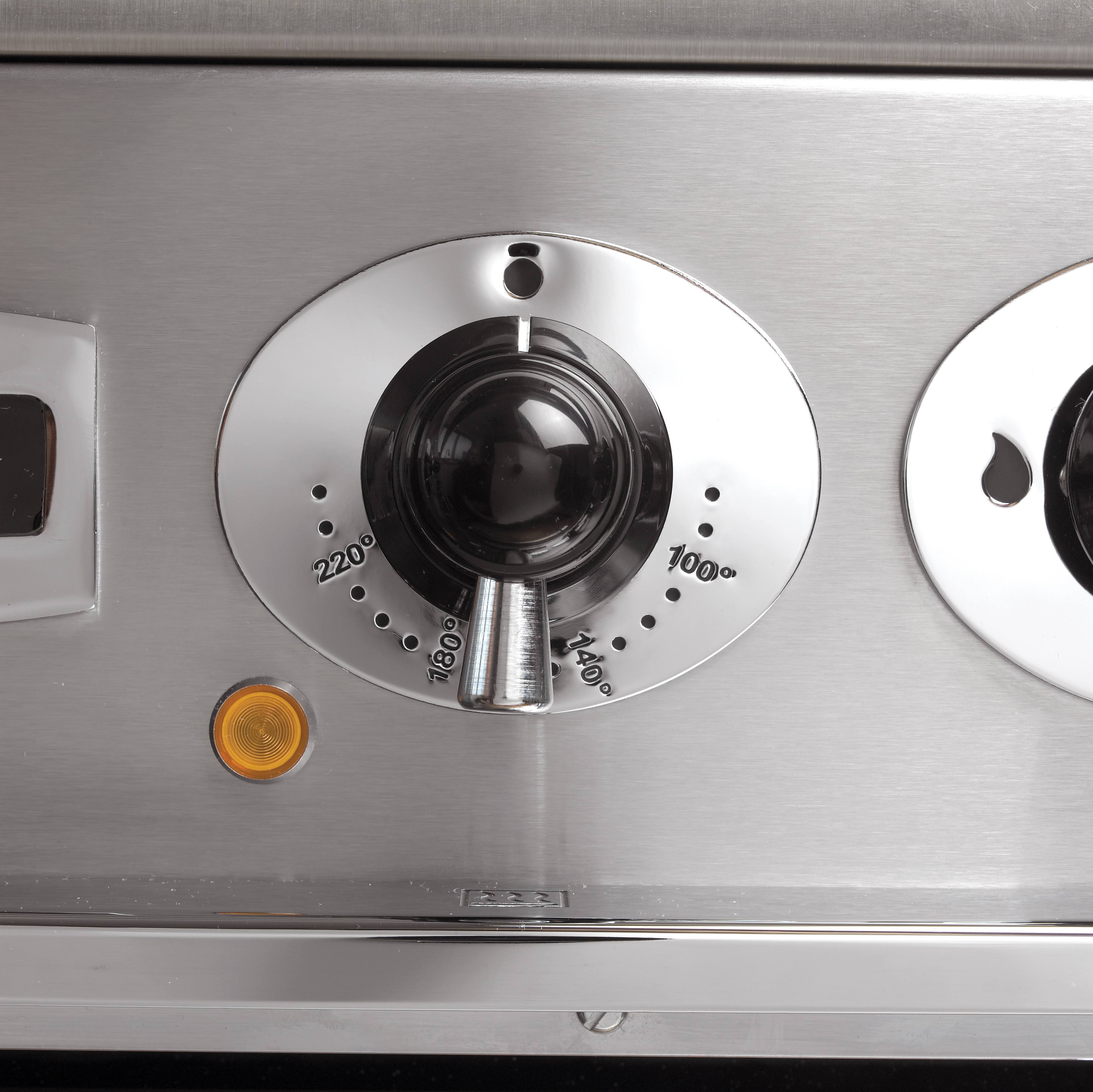 Falcon Deluxe 90cm Dual Fuel Range Cooker Fawn with Nickel - Image 3