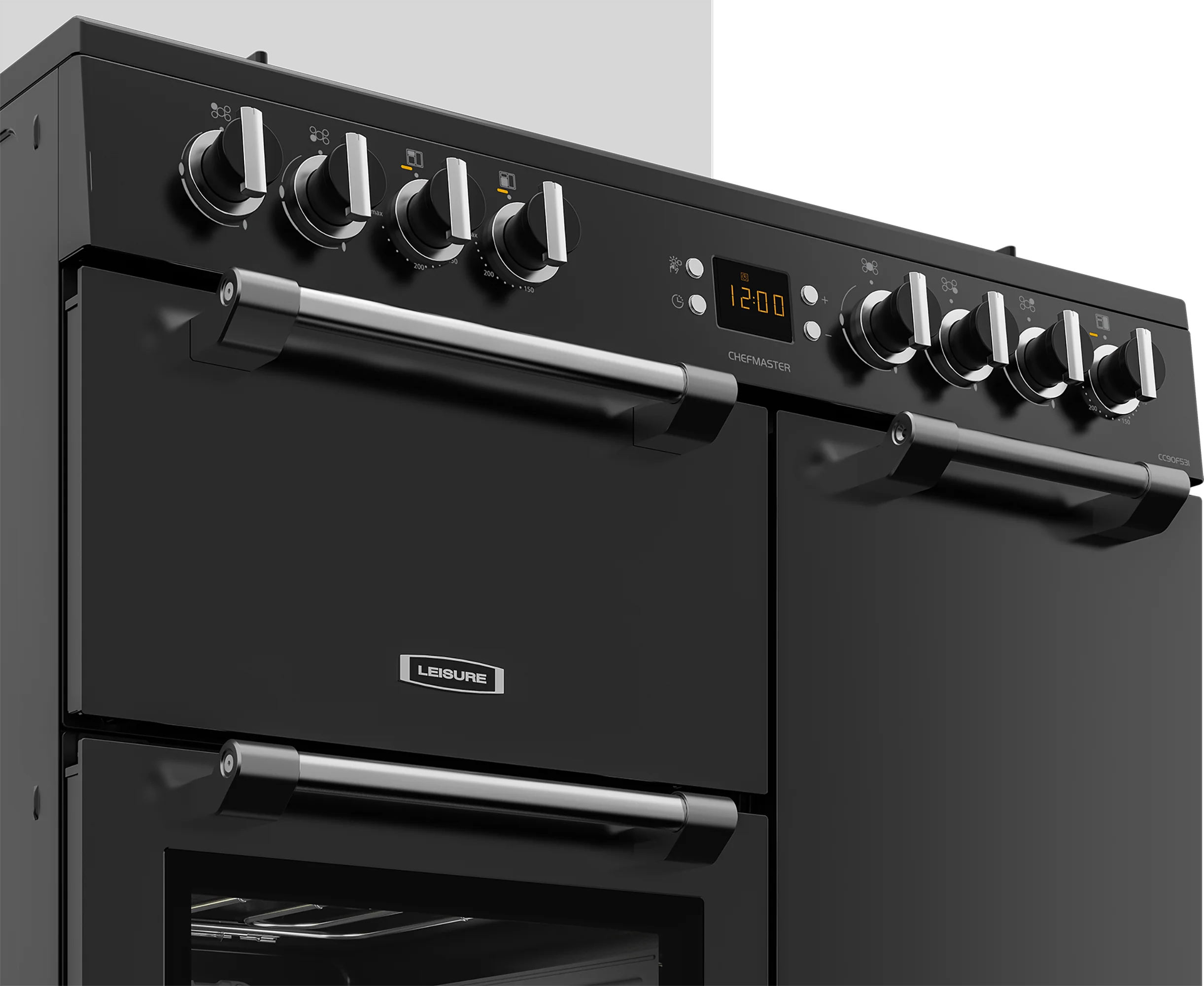 Leisure Chefmaster 90cm Dual Fuel Range Cooker Black CC90F531K - Image 4